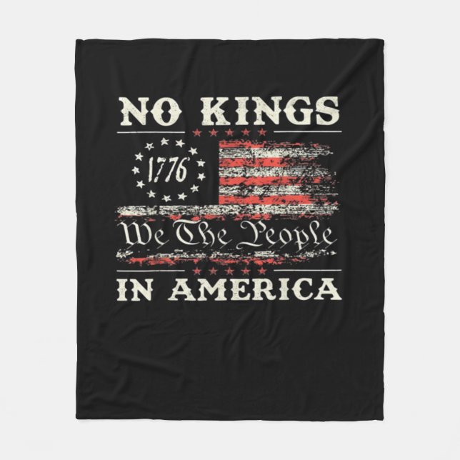 Couverture Polaire No Kings In America United States Independence Cla (Devant)