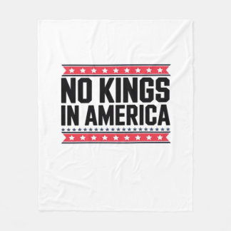 Couverture Polaire No Kings In America USA Minimal Clean