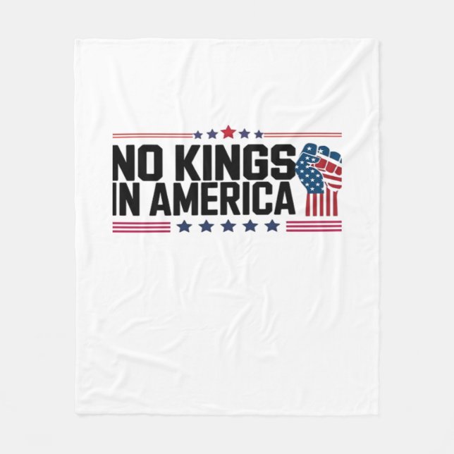 Couverture Polaire No Kings In America USA Patriotic Style (Devant)