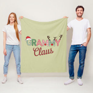 Couverture Polaire Noël Grammy Claus Noël Grand-mère Cadeau Noël