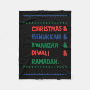 Couverture Polaire Noël Hanoukka Kwanzaa Diwali Ramadan Funny Ug