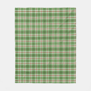 Couverture Polaire Noël Russe Green Holiday Farmhouse Plaid