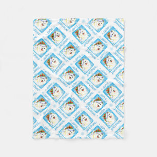 Couverture Polaire Noël Samoyé