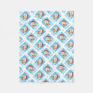 Couverture Polaire Noël Sealyham Terrier Fleece Blanche