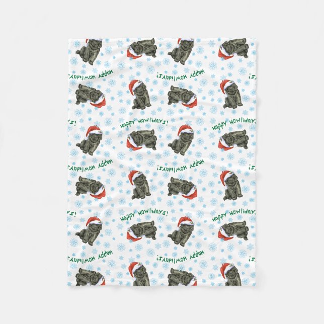 Couverture Polaire Noël Terre-Neuve (Devant)