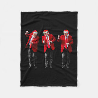 Couverture Polaire Noël Trump Danse Père Noël Trump Dance