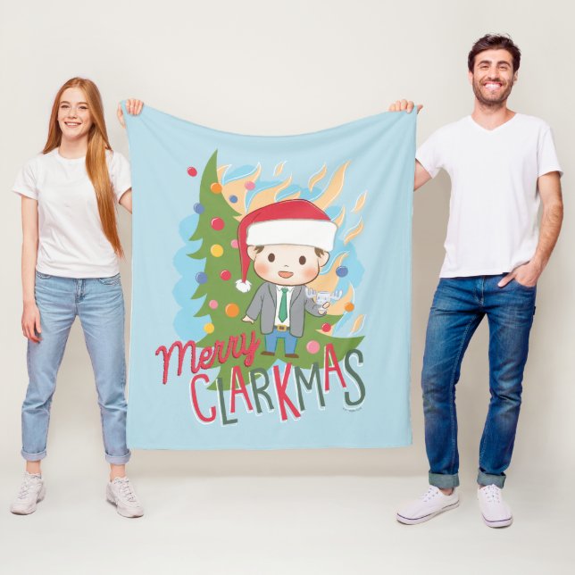 Couverture Polaire Noël vacances Joyeux Clarkmas (En situation)