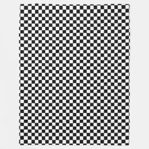Couverture Polaire Noir blanc À damiers Carrés