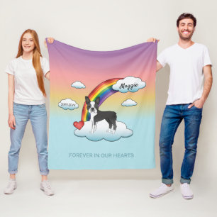 Couverture Polaire Noir Et Blanc Boston Terrier Rainbow Memorial
