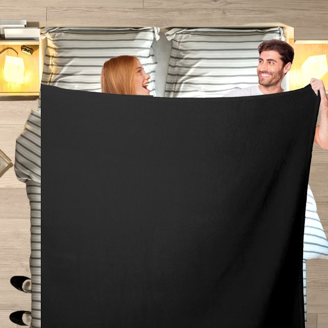 Couverture Polaire noir et blanc uni couvre-lit (Créateur téléchargé)