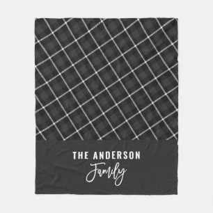 Couverture Polaire Noir gris moderne minimum rustique automne hiver