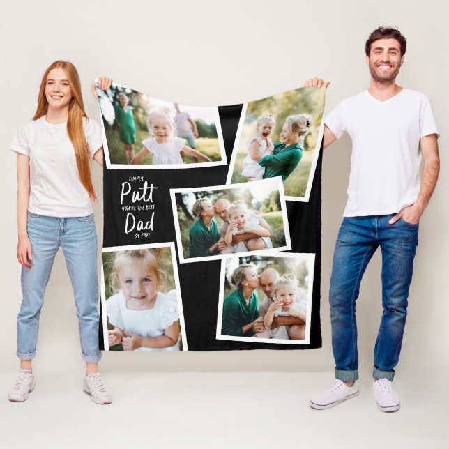 Couverture Polaire Noir multi photo moderne minima golf (En situation)