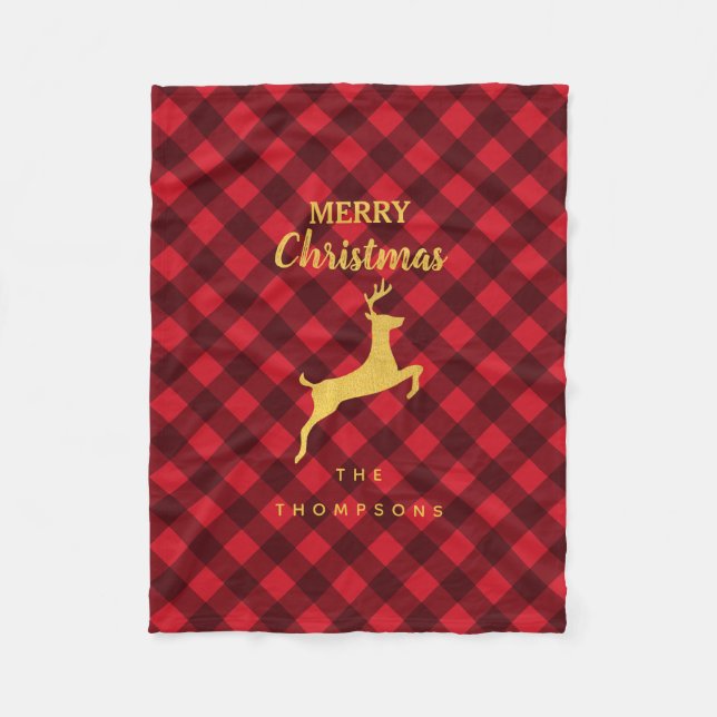 Couverture Polaire Noir Noir Noir Noir Noir Noir Cerf Plaid (Devant)