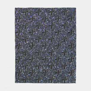 Couverture Polaire Noir Sensibilisation au ruban Bleu