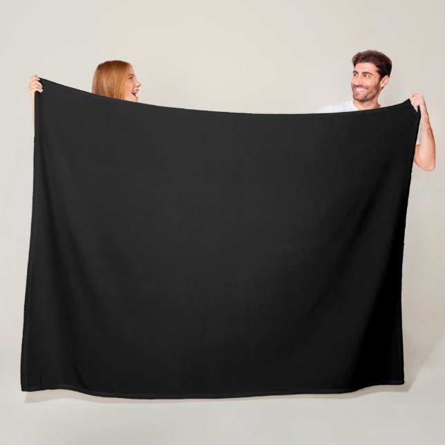 Couverture Polaire Noir solide (En situation)