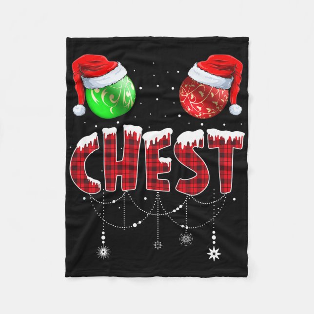 Couverture Polaire Noix de poitrine Jeu de Noël Couple châtaignes 1 (Devant)