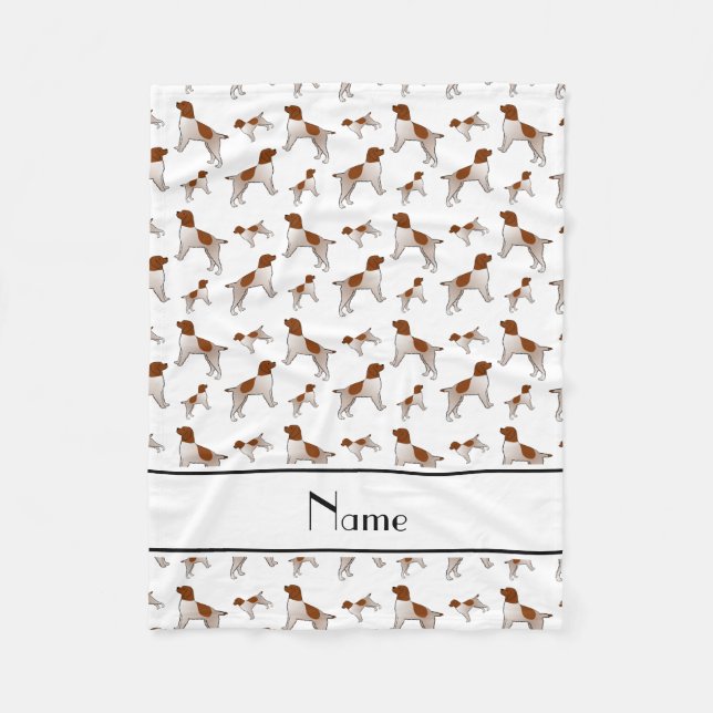 Couverture Polaire Nom blanc À poils durs Pointing Griffon chiens (Devant)
