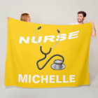 Nom de l'infirmière personnalisée JAUNE