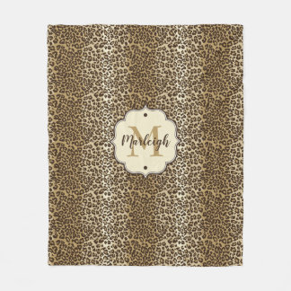 Couverture Polaire Nom du monogramme personnalisé de l'Empreinte de l