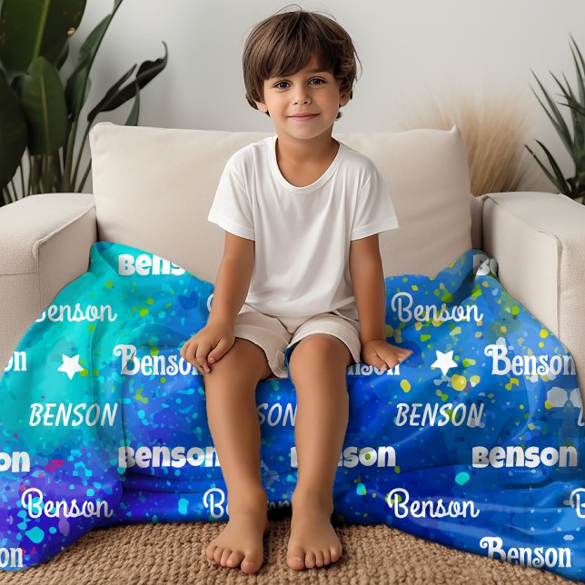 Couverture Polaire Nom extensible et éclatant personnalisé (Créateur téléchargé)