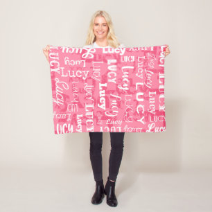 Couverture Polaire Nom fait sur commande personnalisé pour Lucy
