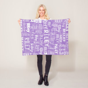 Couverture Polaire Nom fait sur commande personnalisé pour Riley