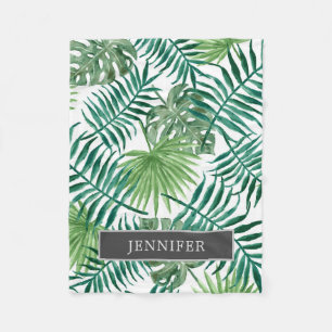 Couverture Polaire Nom monographique des feuilles tropicaux d'aquarel