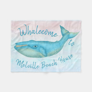 Couverture Polaire Nom nautique de Whalecome   de baleine bleue de
