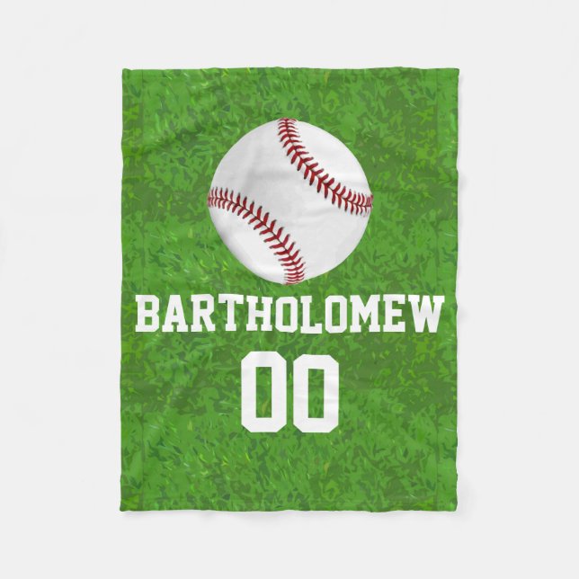 Couverture Polaire Nom/Numéro de base-ball personnalisé Garçons Enfan (Devant)