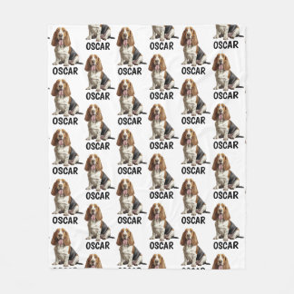 Couverture Polaire Nom personnalisé Basset Hound
