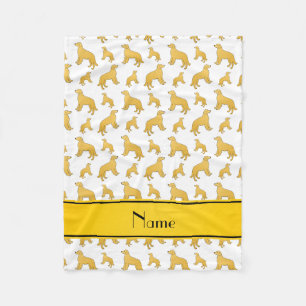 Couverture Polaire Nom personnalisé blanc Golden Retriever chiens