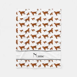 Couverture Polaire Nom personnalisé Chiens de sanglier blanc irlandai