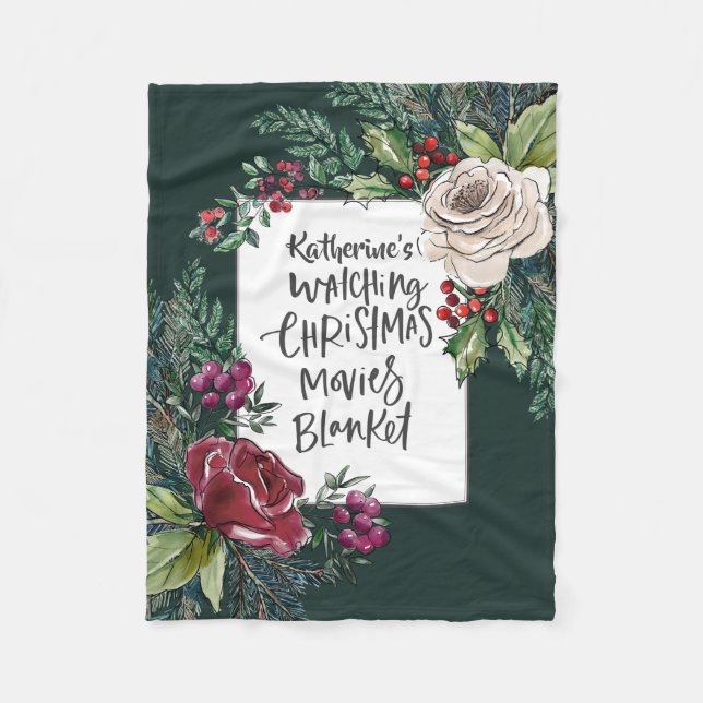 Couverture Polaire Nom personnalisé de l'observation du film de Noël (Devant)