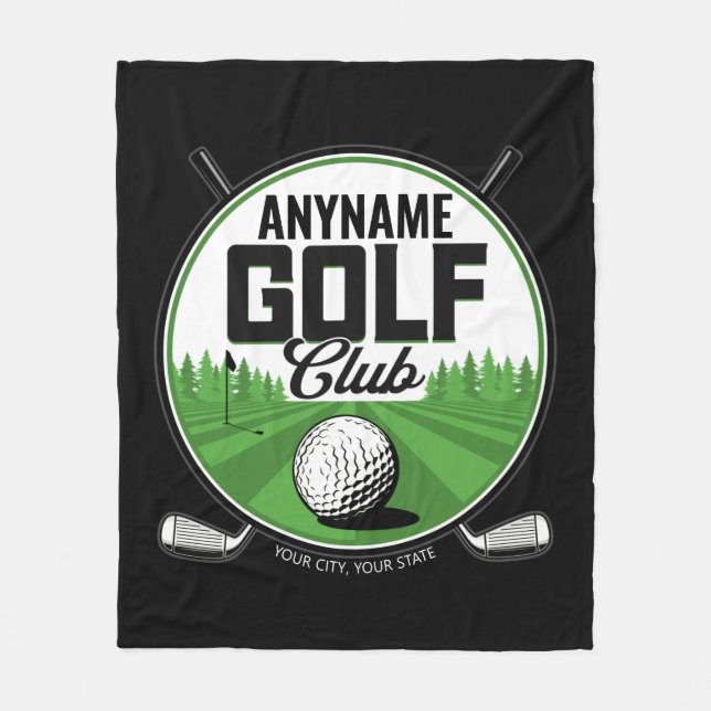 Couverture Polaire NOM personnalisé Golfing Pro Golf Club Player (Devant)
