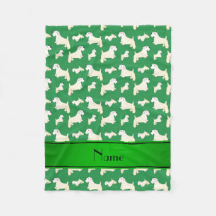 Couverture Polaire Nom personnalisé Green Sealyham Terrier chiens