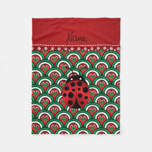 Couverture Polaire Nom personnalisé ladybug demi-cercles sucres de ca