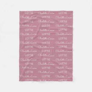 Couverture Polaire Nom personnalisé moderne Fleece Bébé Blanket