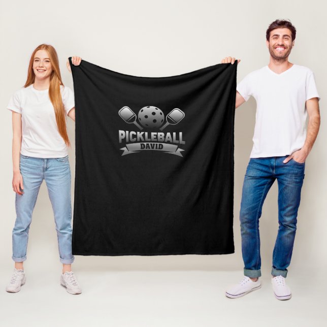 Couverture Polaire Nom personnalisé Pickleball (En situation)