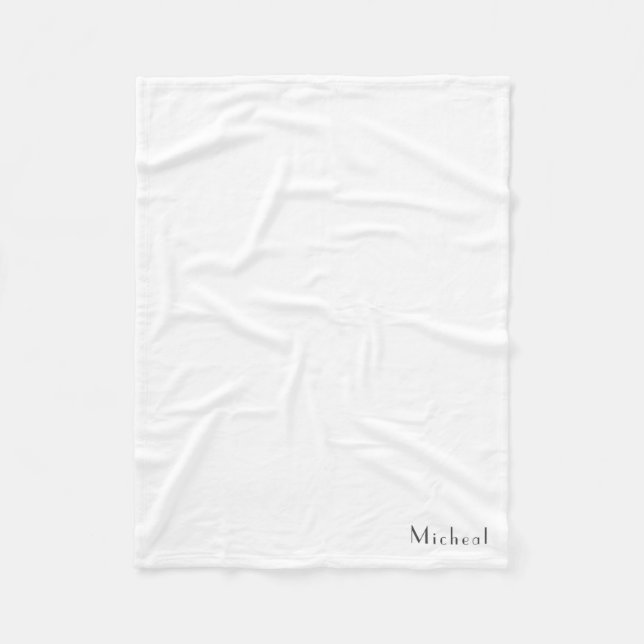 Couverture Polaire Nom personnalisé simple fait pour tout le monde (Devant)
