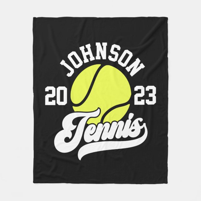 Couverture Polaire NOM Personnalisé Tennis Lecteur Racket Ball Court (Devant)