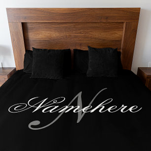 Couverture Polaire Nom personnalisé unique Monogramme Grande taille