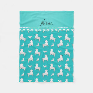 Couverture Polaire Nom turquoise West Highland White Terrier chiens