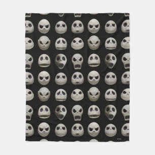 Couverture Polaire Nombreux visages de Jack Skellington - Motif