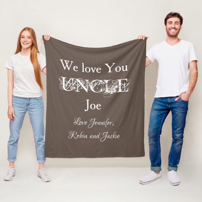 Couverture Polaire Noms De Famille Personnalisés Nous Vous Aimons Onc (En situation)