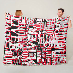 Couverture Polaire Noms en détresse répliqués Typographie moderne