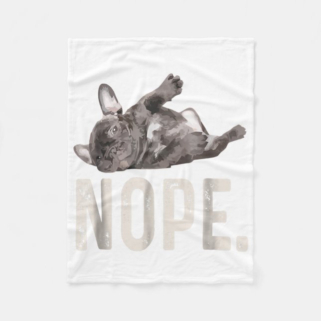 Couverture Polaire Nope Lazy French Bulldog Lover Gift (Devant)