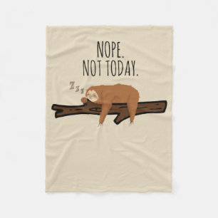 Couverture Polaire Nope. Pas aujourd'hui ! Paresse de sommeil sur une