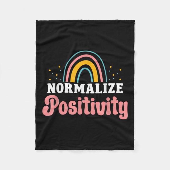 Couverture Polaire Normalize Sitivity Rainbow Funny Saying Motivation (Devant)