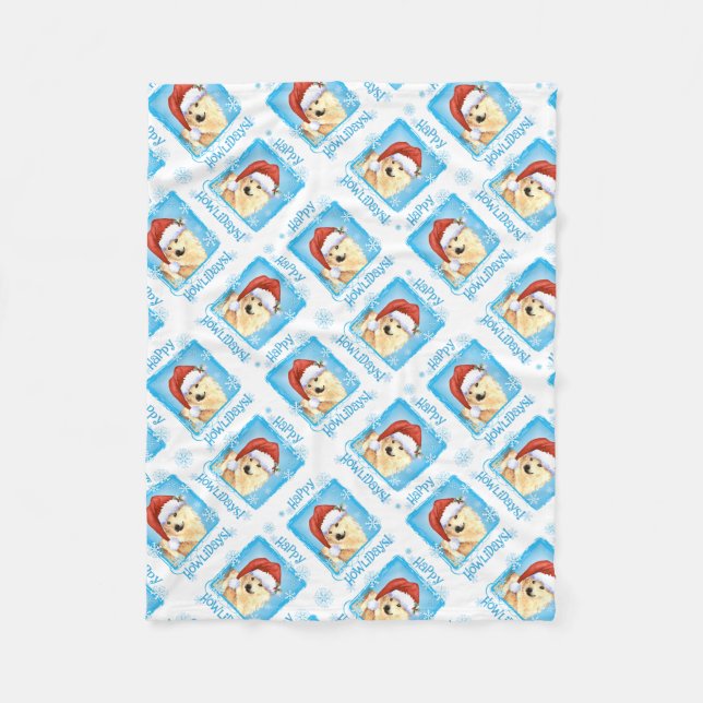 Couverture Polaire Norvégien heureux Buhund de Howlidays (Devant)