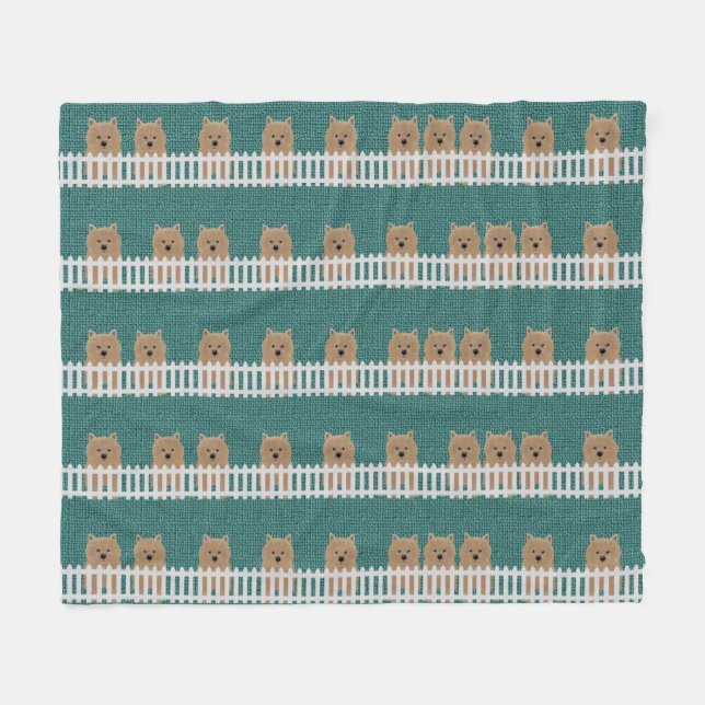 Couverture Polaire Norwich Terrier Fleece Blanche (Devant (Horizontal))